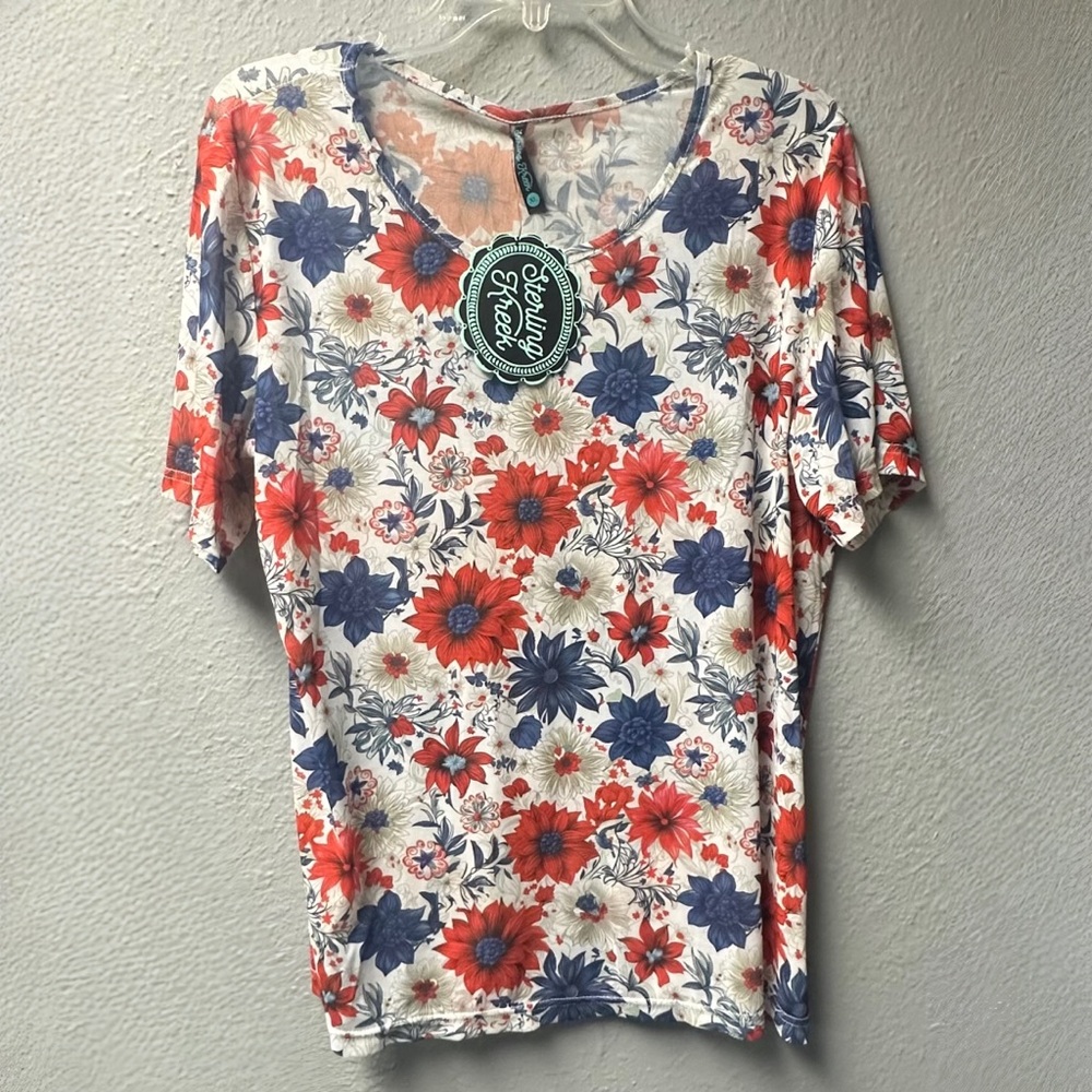 Floral Mesh Top